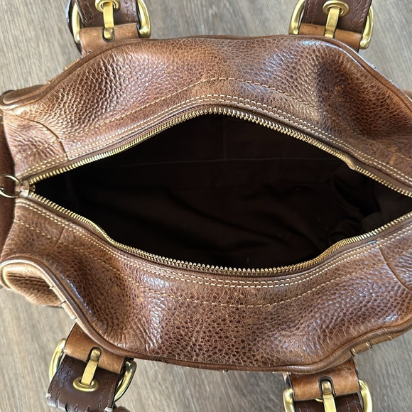 Rustic Leather Coach bag - Picture 11 of 13